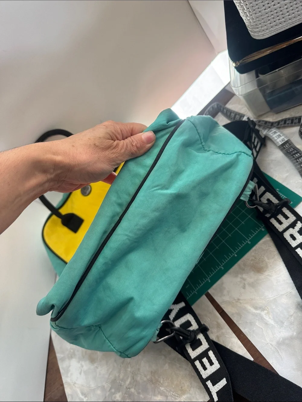 Teddy Fresh Colorblock Canvas Backpack in Pink, Yellow & Teal